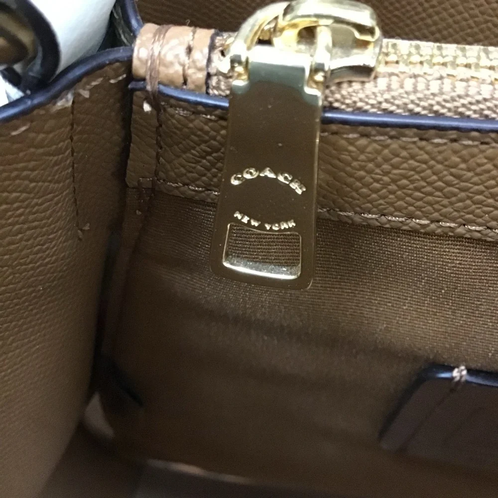 Coach Small Town Bucket Bag in Signature Canvas with a watermelon print. EUC - Picture 12 of 16